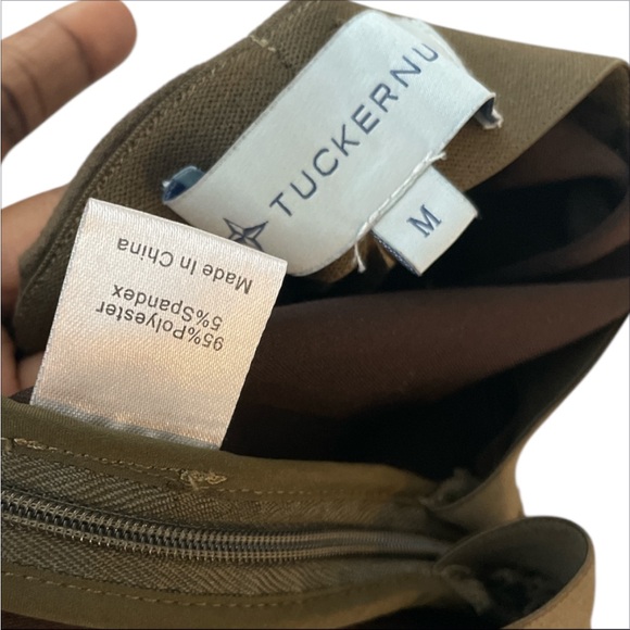 Tuckernuck Ashford Brown Faux Suede Side Zip Cropped Elastic Waist Pant Size M - Picture 4 of 6